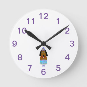 Relógio Redondo Parabéns Pup Acrywall Clock