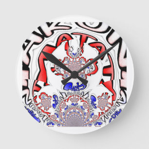 Relógio Redondo Paris Hakuna Matata Paris Blue Red White.png