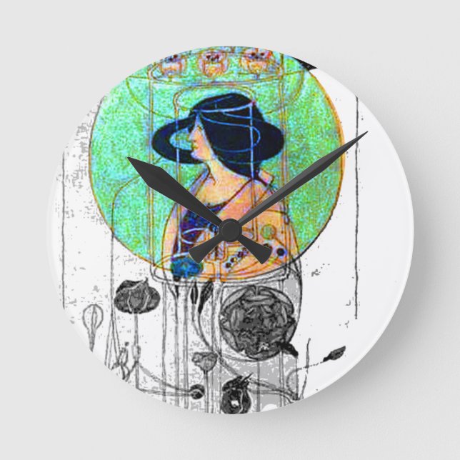 Relógio Redondo Parte Vista - Parte Imaginada por Charles R. Macki (Frente)