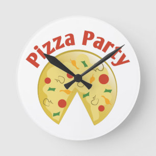 Relógio Redondo Partido da pizza