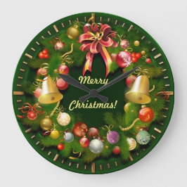 Relógio Redondo Passo de Natal Clássico com Mensagem Personalizada