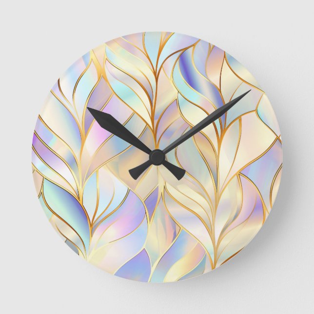 Relógio Redondo Pastel Abstract Wall Clock (Frente)