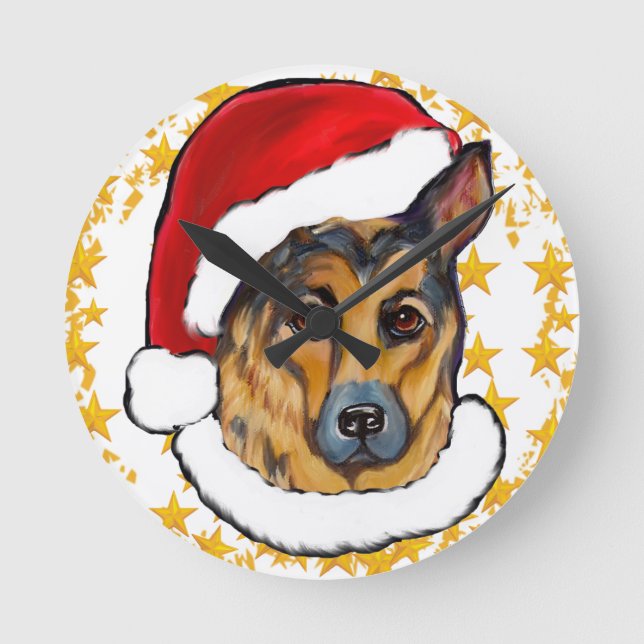 RELÓGIO REDONDO PASTOR ALEMÃO (Frente)