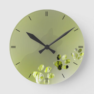 Relógio Redondo Pata do gato limpa