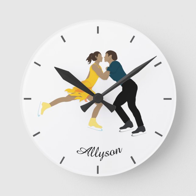 Relógio Redondo Patinação de Figura (Frente)