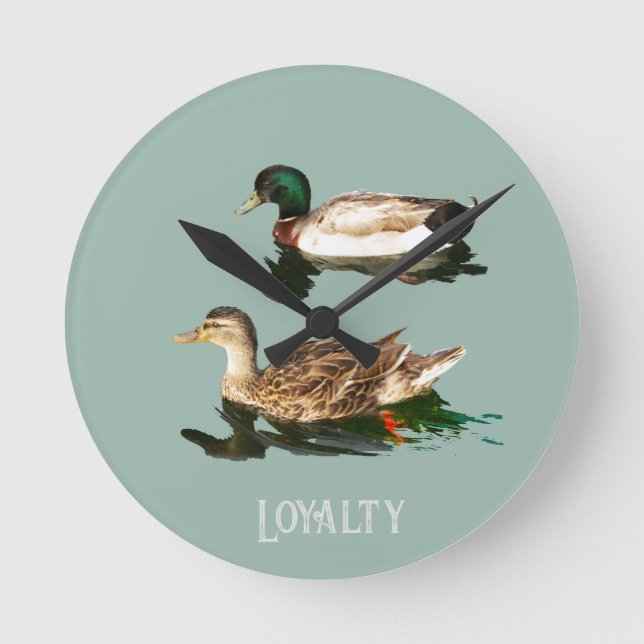 Relógio Redondo Patos-de-pata (Frente)