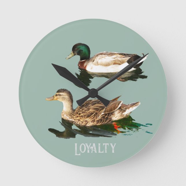 Relógio Redondo Patos-de-pata (Frente)