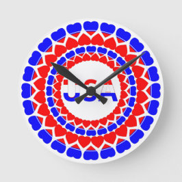 Relógio Redondo Patriótico Cinto dos EUA