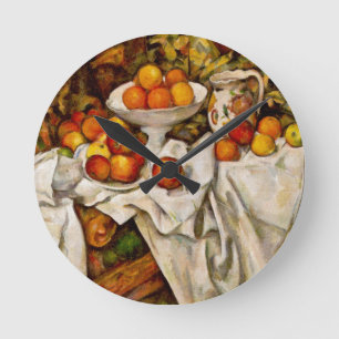 Relógio Redondo Paul Cezanne Apple Orangismo Impressionismo