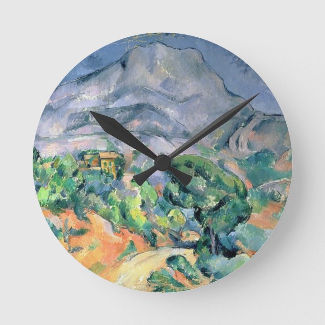 Relógio Redondo Paul Cezanne | Mont Sainte-Victoire, 1900 (Frente)