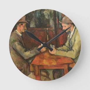 Relógio Redondo Paul Cezanne os jogadores de cartão, 1893-96
