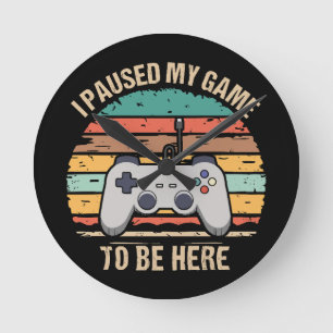Relógio Redondo Pauso meu jogo para estar aqui
