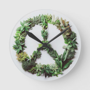 Relógio Redondo Paz verde