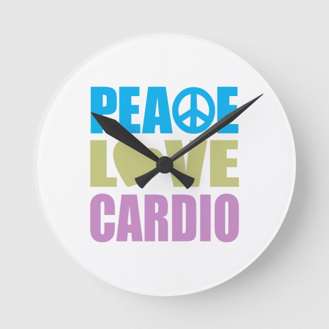 Relógio Redondo Peace Love Cardio (Frente)