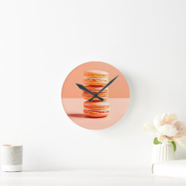 Relógio Redondo Peach Fuzz, Macaroons,