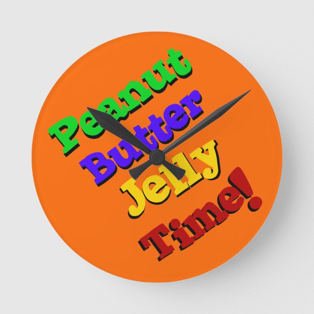 Relógio Redondo Peanut Butter Jelly Time - Clock (Frente)