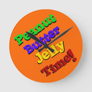 Relógio Redondo Peanut Butter Jelly Time - Clock