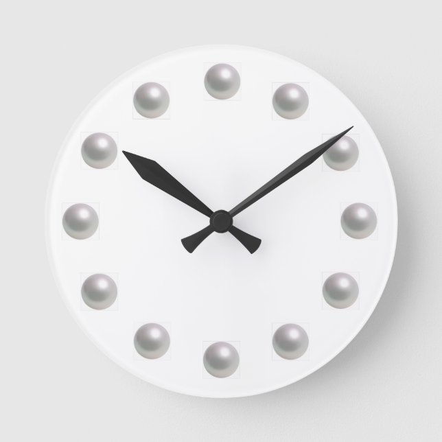 Relógio Redondo Pearl Wall Clock (Frente)