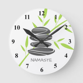 Relógio Redondo Pedras de pedras de pedras de calço pilha ioga med