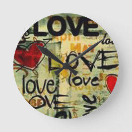 Relógio Redondo Pegue Um Pequeno Grafite De Amor