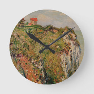 Relógio Redondo Penhasco de Claude Monet em Dieppe, 1882