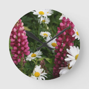 Relógio Redondo Pensamento de você flores florais