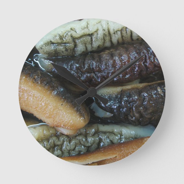 Relógio Redondo Pepino do Mar ... Comida do mercado Yaowarat (Frente)