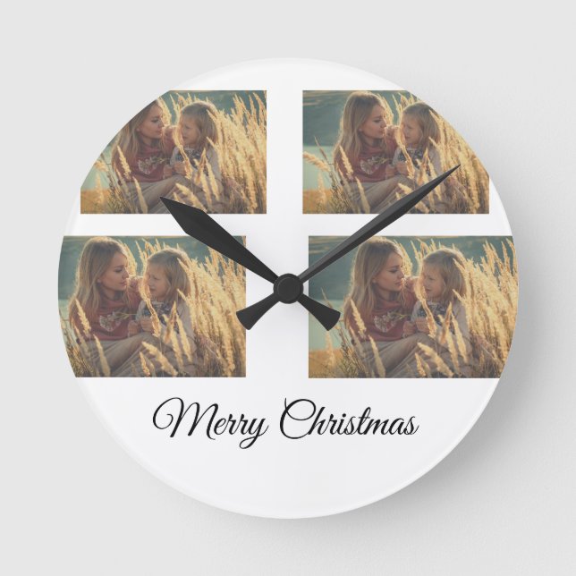 Relógio Redondo personalizado adicione a sua porta personalizada d (Frente)