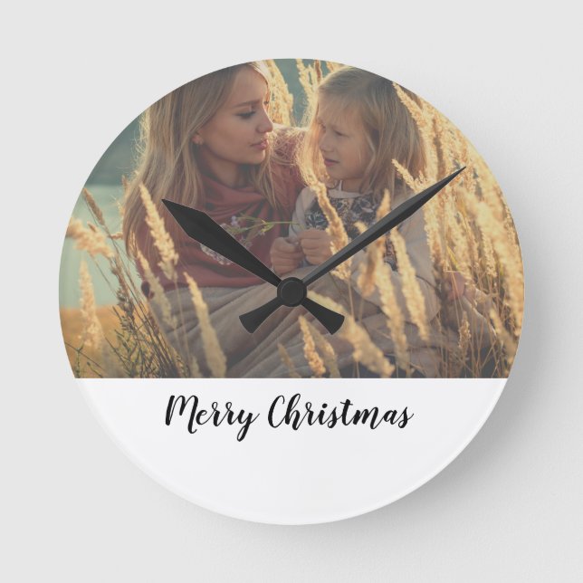 Relógio Redondo personalizado adicione a sua porta personalizada d (Frente)