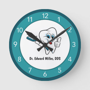 Relógio redondo personalizado do gabinete Dentist