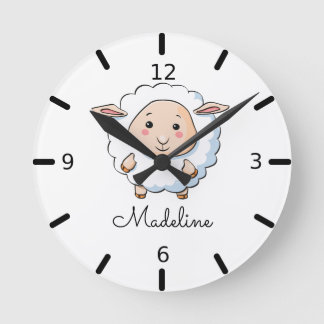 Relógio Redondo Personalize Seu Próprio Baby Sheep
