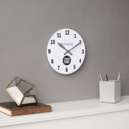 Relógio Redondo Personalized Business Logo and Text