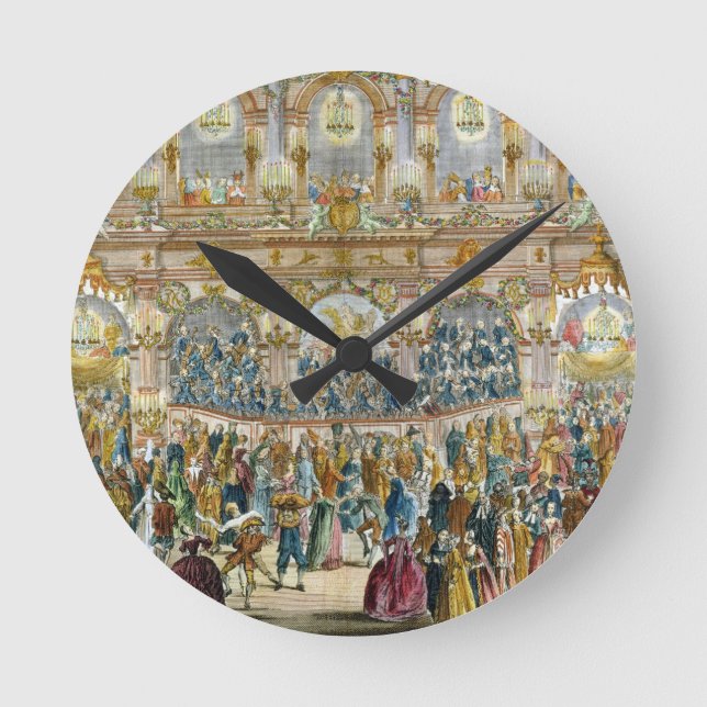 Relógio Redondo Perspective View of the Ballroom, constructed in t (Frente)