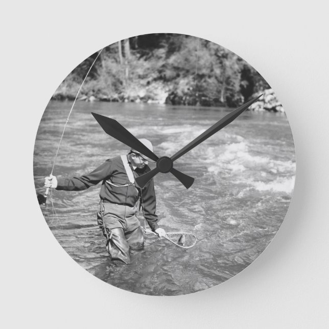Relógio Redondo Pesca do Homem (Frente)