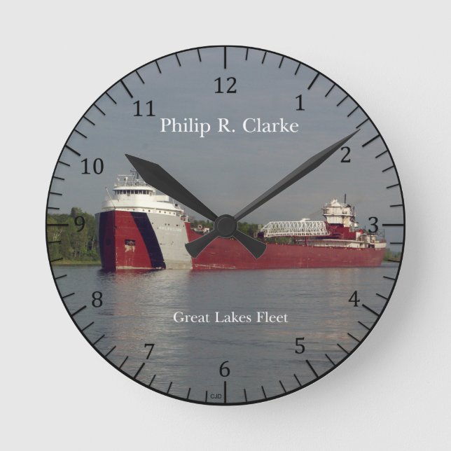 Relógio Redondo Philip R. Clarke clock (Frente)