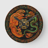 Phoenix e Dragão com a bagua nº 2