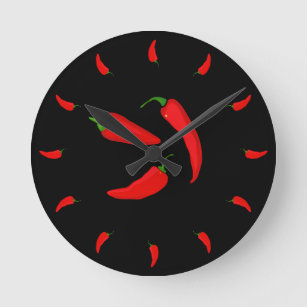 Relógio Redondo Picante Red Chili Peppers