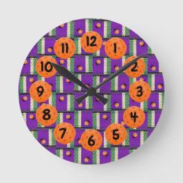 Relógio Redondo Pickleball até que as luzes acendam roxo