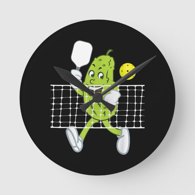 Relógio Redondo Pickleball - Pickleball Engraçado (Frente)