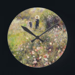 Relógio Redondo Pierre uma paisagem do verão de Renoir |<br><div class="desc">Número de coleção da imagem:  Paisagem do verão BAL53301. Renoir,  1841-1919) óleos de Pierre Auguste (em canvas. Colecção privada.  19o</div>