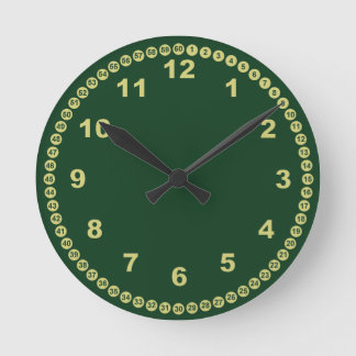 Relógio Redondo Pine Green Wall Clock