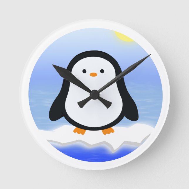 Relógio Redondo Pinguin  (Frente)