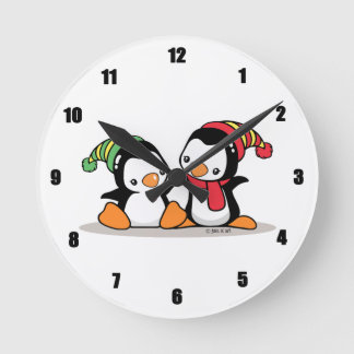 Relógio Redondo Pinguins
