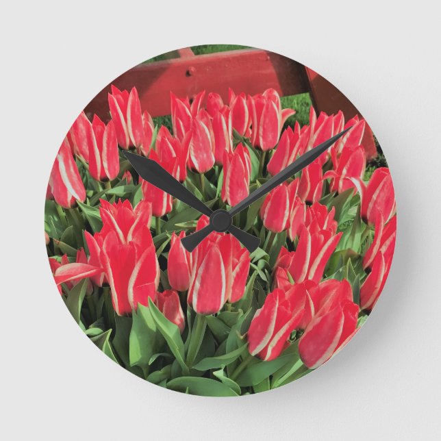 Relógio Redondo Pinocchio Tulips (Frente)