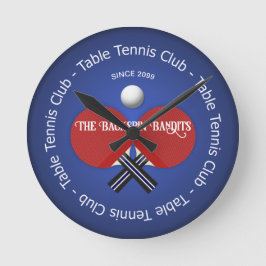 Relógio Redondo Pinos do pino de Tênis mesa