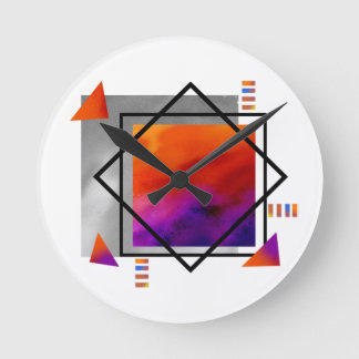 Relógio Redondo Pintura Abstrata