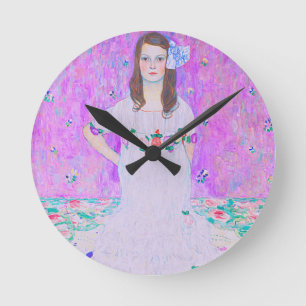 Relógio Redondo Pintura Mäda Primavesi de Gustav Klimt