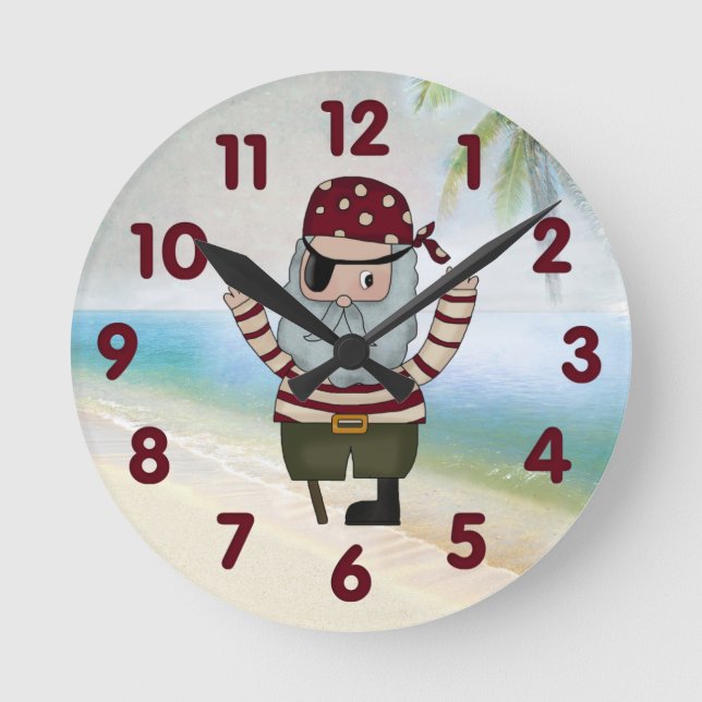 Relógio Redondo Pirate Wall Clock (Frente)