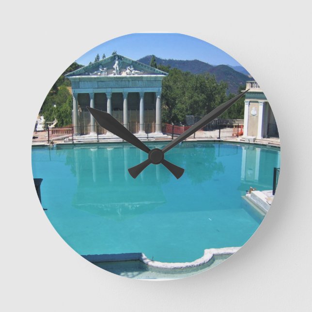 Relógio Redondo Piscina de Netuno no Castelo de Hearst, San Simeon (Frente)