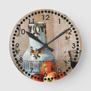 Relógio Redondo Pissarro: A vida com maçãs e o Pitcher